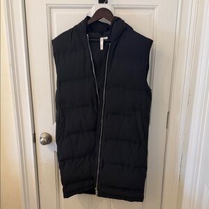 Mango Black Puffer Vest with Hood